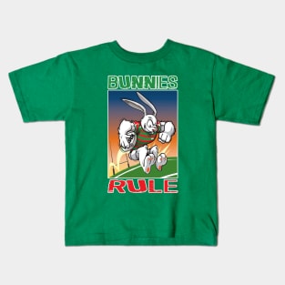 South Sydney Rabbitohs - BUNNIES RULE! Kids T-Shirt